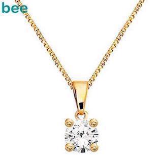 Bee Jewelry Solitaire 0,15 ct I-P1 9 carat pendant shiny, model 60985_B15